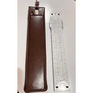 Vintage German ARISTO 0970 Multilog Slide Rule In Leather Case 1960s